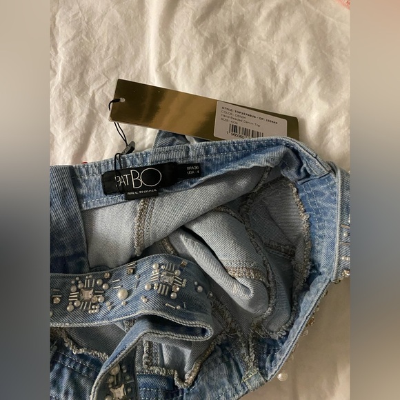 PatBo Hand-beaded Denim Top NWT - Picture 12 of 16